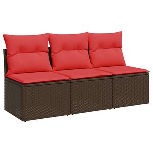 vidaXL | Hagem&oslash;belsofa | med pute Brun 165 x 62 x 69 cm Poly rattan