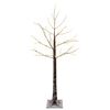 vidaXL Sn&oslash;dekket LED-juletre Brun 22 x 22 x 120 cm Plast 174 LED-lys