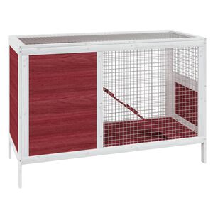 vidaXL Kaninbur mocca 103x44x69,5 cm heltre furu