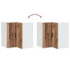 vidaXL Kjøkken vegg hjørneskap Porto gammelt tre konstruert tre