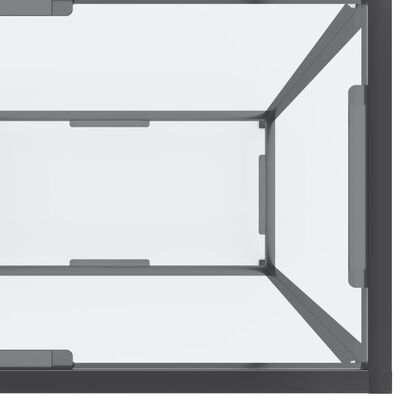 vidaXL Konsollbord gjennomsiktig 200x35x75,5 cm herdet glass