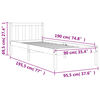 vidaXL Sengeramme uten madrass voksbrun 90x190 cm heltre furu
