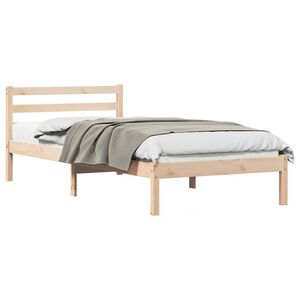 vidaXL Sengestamme Brun 215,5 x 85,5 x 69,5 cm Massiv furu
