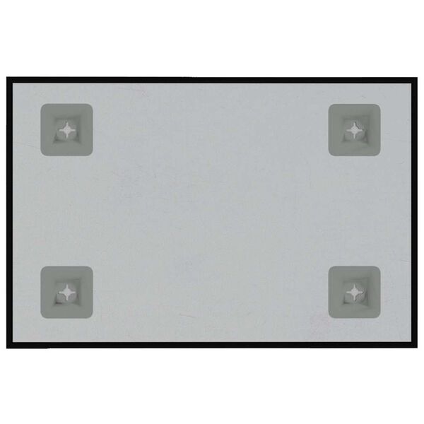 vidaXL Veggmontert magnettavle svart 40x30 cm herdet glass