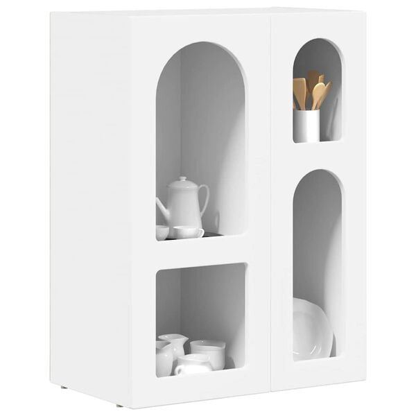 vidaXL Serviesskap Hvit 59 x 35 x 80.5 cm Konstruert tre