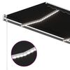 vidaXL Manuell uttrekkbar markise med LED 450x350 cm antrasitt