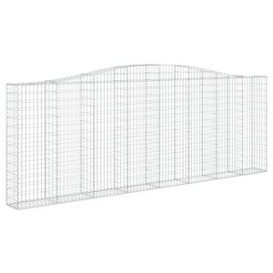 vidaXL Gabionkurv buet 400x30x140/160 cm galvanisert jern