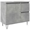 vidaXL Baderomsservantskap betonggr&aring; 65x33x60 cm konstruert tre
