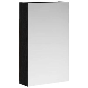 vidaXL Baderomsspeilskap Svart Eik 30 x 10,5 x 50 cm Konstruert tre
