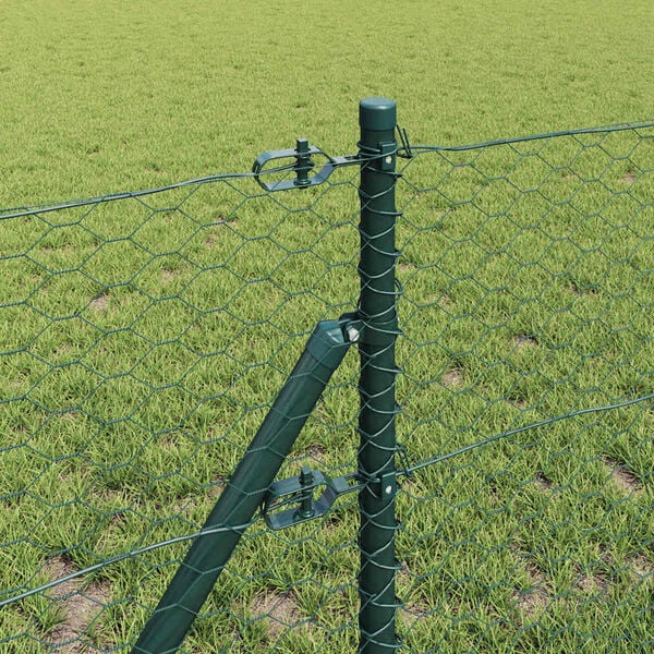 vidaXL Gjerdep&aring;le gr&oslash;nn 10 x 0,6 m (36 mm mesh) St&aring;l og PVC