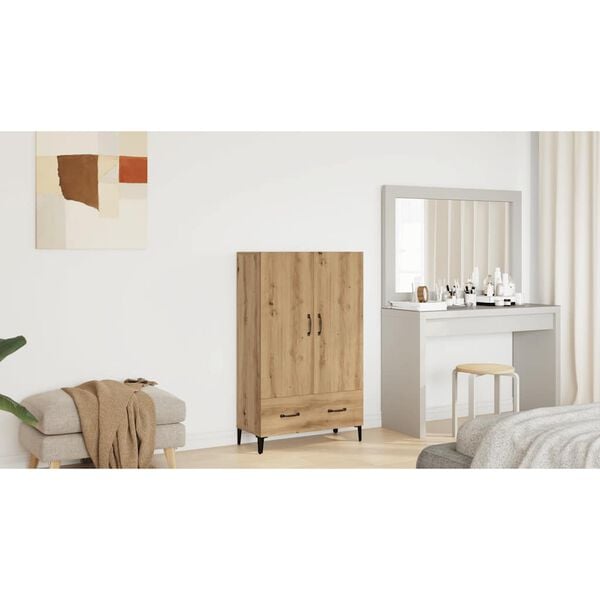 vidaXL Highboard artisan eik 70x31x115 cm konstruert tre