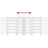 vidaXL Radiatordeksel hvit 205x21,5x83,5 cm konstruert tre