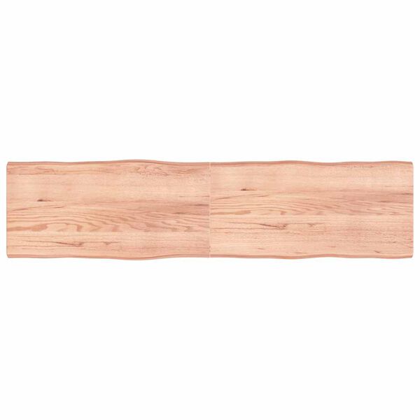 vidaXL Bordplate lysebrun 200x50x(2-6)cm behandlet heltre naturlig