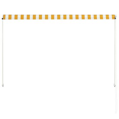 vidaXL Uttrekkbar markise 200x150 cm gul og hvit