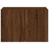 vidaXL Vegghengt TV-benk med LED brun eik 60x35x41 cm