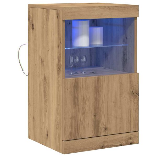 vidaXL LED sideboard Artisan Eik 41 x 37 x 67 cm Konstruert tre