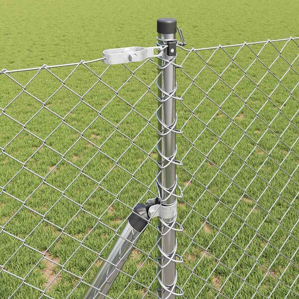 vidaXL Gjerdep&aring;le s&oslash;lv 10 x 1,4 m (40 x 40 mm nett) St&aring;l