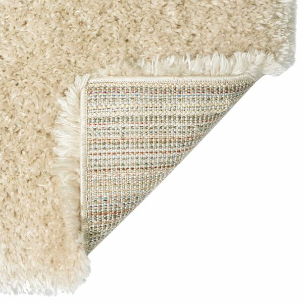 vidaXL Flossteppe med h&oslash;y luv beige 80x150 cm 50 mm
