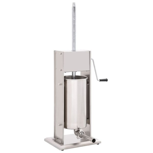 vidaXL Manuell p&oslash;lsestapper s&oslash;lv 15 L rustfritt st&aring;l