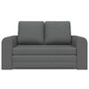 vidaXL Sammenleggbar Sofa seng M&oslash;rkegr&aring; 148 x 71 x 83 cm stoff