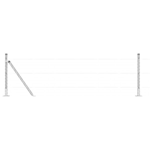 vidaXL Gjerdepåle 13 pcs sølv Stål