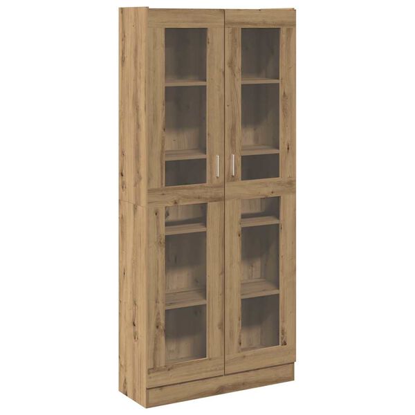 vidaXL Highboard artisan eik 82,5x30,5x185 cm konstruert tre