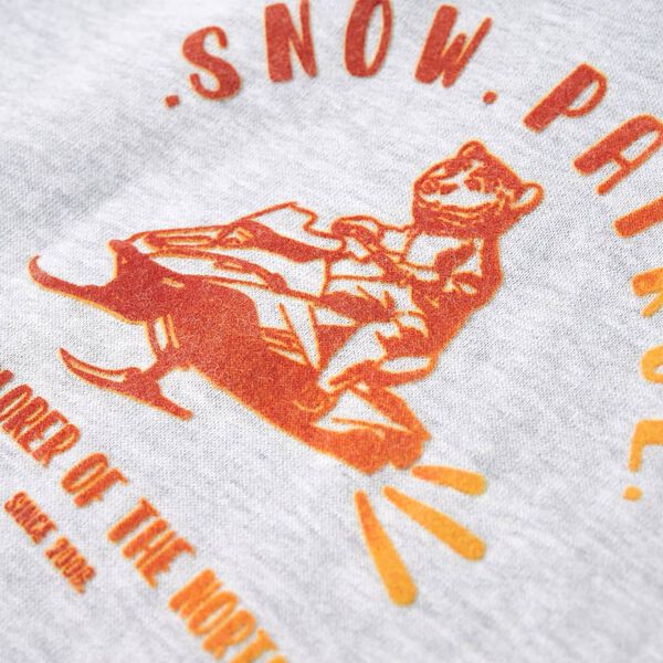 Hettegenser for barn grå melert og oransje 116