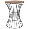 H&S Collection Sidebord metall beige