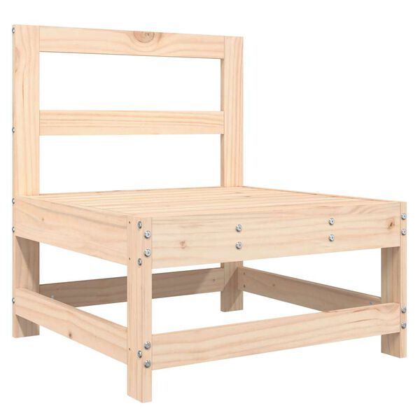 vidaXL Midtsofa med puter heltre furu