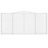 vidaXL Gabionkurver buede 10 stk 400x30x180/200 cm galvanisert jern