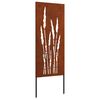 vidaXL Hageprivat skjerm Blomster Rusten 50 x 140 cm Cortenst&aring;l