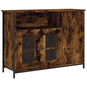 vidaXL Skjenk r&oslash;kt eik 100x35x75 cm konstruert tre