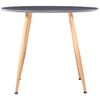 vidaXL Spisebord grå og eik 90x73,5 cm MDF