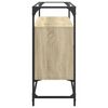 vidaXL Skjenk med glasstopp sonoma eik 98x35x81 cm konstruert tre