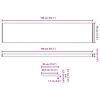 vidaXL Vinduskarmer Svart med trestruktur 140 x 30 x 4,5 cm PVC