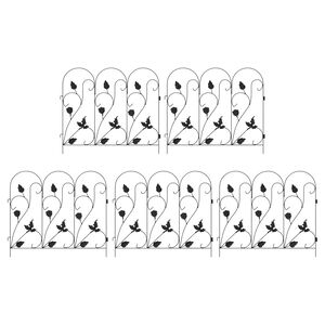 vidaXL Hage Hegning Espalier Svart 307 x 54,5 x 0,3 cm