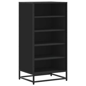 vidaXL Skohylle svart 48x38x97,5 cm konstruert tre