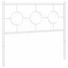 vidaXL Sengegavl i metall hvit 100 cm