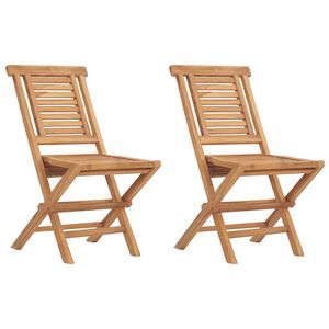 vidaXL Klappstoler 2 stk 47x63x90 cm heltre teak
