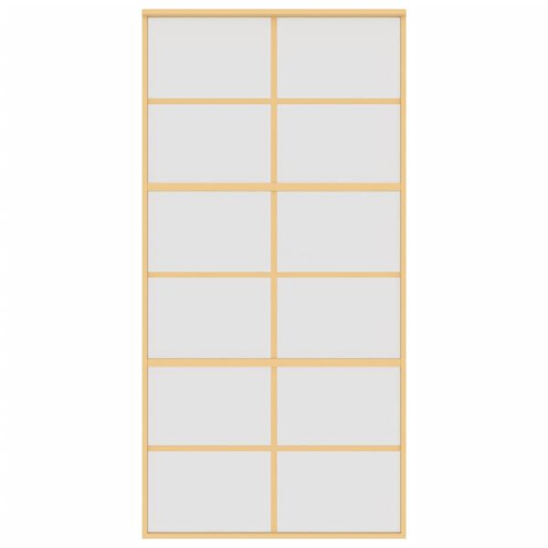 vidaXL Skyvedør gull 102,5x205 cm frostet ESG glass og aluminium
