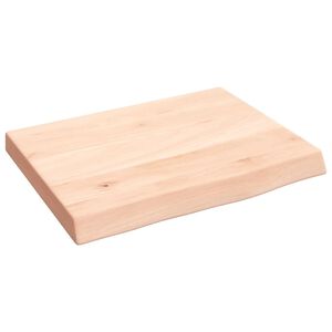 vidaXL Benkeplate til bad 40x30x(2-4) cm ubehandlet heltre