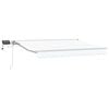vidaXL Manuell markiseramme med LEDs Hvit 3 x 2,5 m