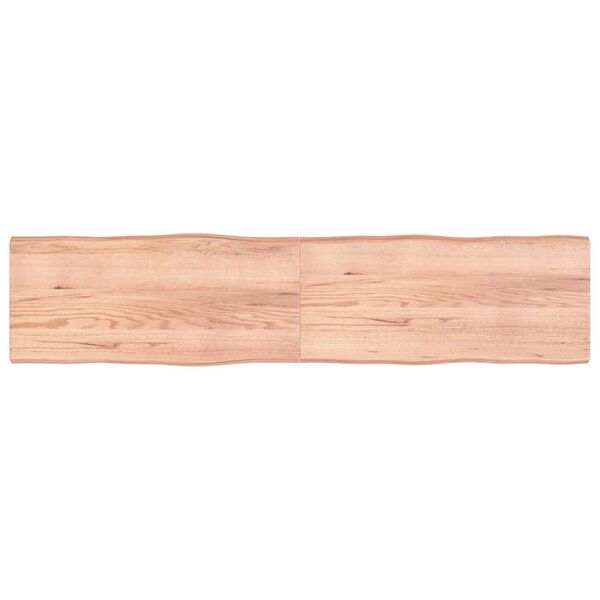 vidaXL Bordplate lysebrun 220x50x(2-6)cm behandlet heltre naturlig