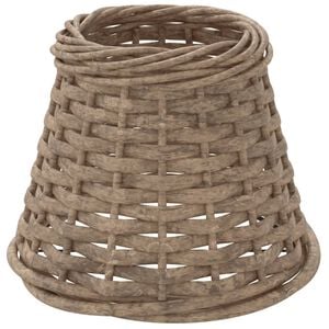 vidaXL Lampeskjerm brun &Oslash;15x12 cm flettet