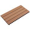 vidaXL Terrasseflis 6 pcs Brun 60 x 30 cm WPC