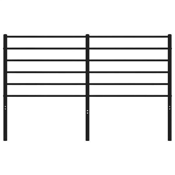 vidaXL Sengegavl i metall svart 140 cm