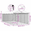 vidaXL Utend&oslash;rs hundekennel s&oslash;lv 3x7,5x2,5 m galvanisert st&aring;l