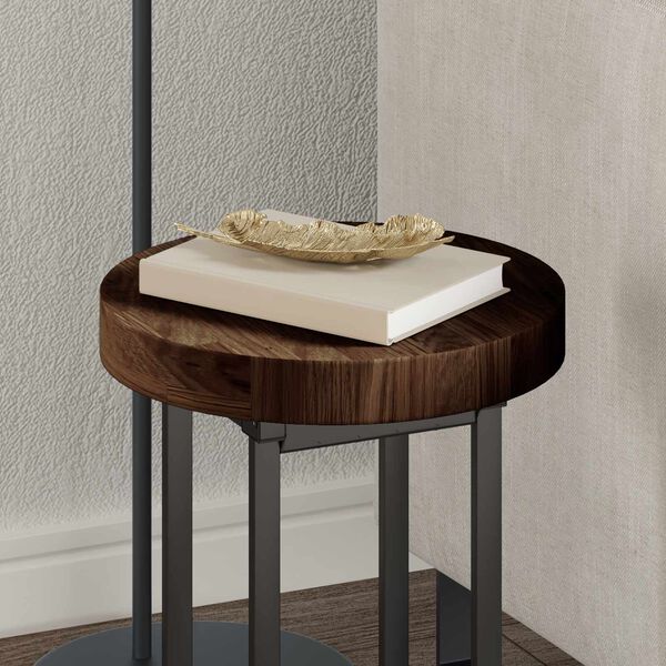 vidaXL Bordplate Lys Brun &Oslash; 30 x 4 cm Massivt Eiketre