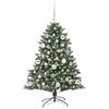 vidaXL Kunstig juletre med 150 LED gr&oslash;nn 120 cm PVC og plast og st&aring;l