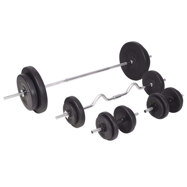 vidaXL Vektstang- og manualsett 90 kg